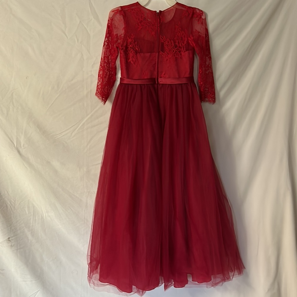 NWOT Big Girls - Elegant Lace Chiffon Dress - Maxi-length Skirt - Picture 6 of 6